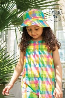 Frugi Girls Blue Coloured Checkered Dungarees (E12308) | AED200 - AED211
