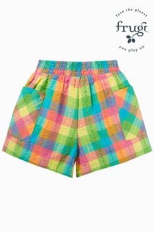 Frugi Girls Blue Checkered Shorts (E12312) | $35 - $41