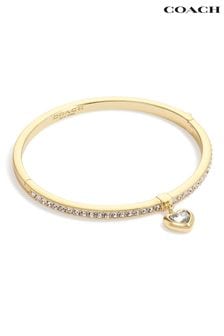 COACH Gold Tone Heart Charm Bangle (E12394) | HK$1,285