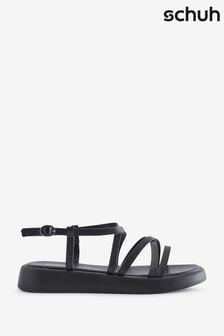 Schuh Tristan Strappy Black Sandals (E12453) | MYR 240