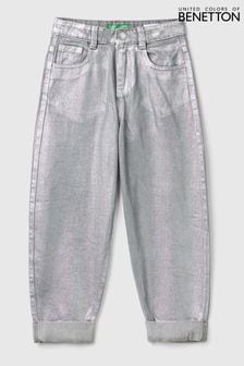 Benetton Silver Coated Denim Jeans (E12524) | 250 zł