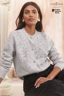 Ladies embellished cardigans clearance