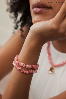 Mint Velvet Pink Shell Friendship Bracelet (E12816) | €50