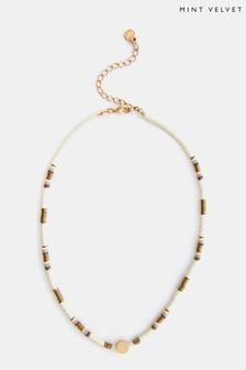 Mint Velvet White Beaded Necklace (E12817) | KRW74,700