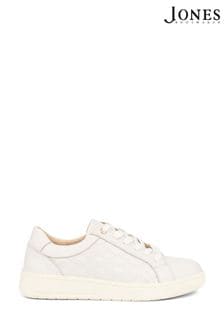 Jones Bootmaker Allana Leather Lace-Up White Trainers (E12886) | $187