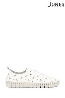 Jones Bootmaker Tallulah Leather Lace-Up White Shoes (E12890) | $153