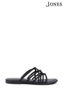 Jones Bootmaker Hira Jewelled Leather Black Sandals (E12916) | $135