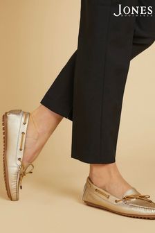 Jones Bootmaker Gold Perri Leather Loafers (E12917) | 531 LEI