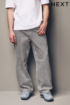 Grey Loose Fit Baggy Jeans (E13037) | $69