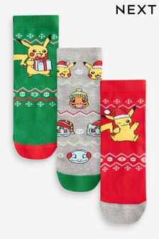 Christmas Pokemon - Cotton Rich License Socks 3 Pack (E13178) | NT$360 - NT$440