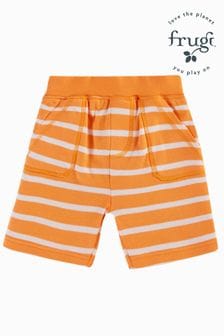 Frugi Unisex Orange Striped Shorts (E13270) | €21 - €23