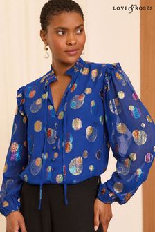 Women s Blouses Blue Evening Tops Brandedfashion Next Luxembourg
