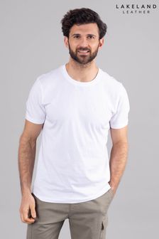 Lakeland Clothing Logan Cotton Blend Short Sleeve White T-Shirt