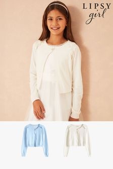 Lipsy White/ Blue 2 Pack Occasion Shrug Cardigan (5-16yrs) (E13789) | $45 - $72