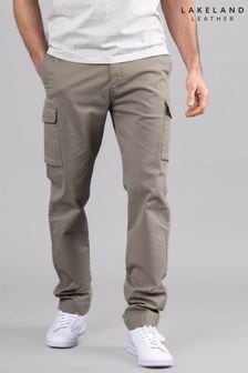 Lakeland Clothing Grey Rafe Cotton Cargo Trousers (E13796) | 292 QAR