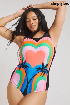 Simply Be Culture Clash Sporty Swimsuit (E14275) | €42
