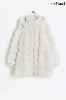 Harry faux fur collar crombie coat clearance