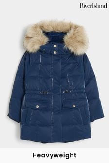 Girls Coats Blue Plain Next Luxembourg