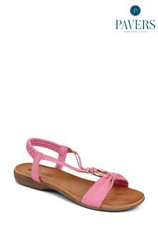 Pavers Pink Pavers Flat Strappy Sandals (E14467) | €42