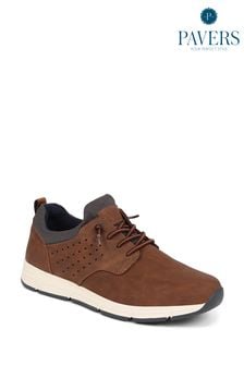 Pavers Cognac Pavers Lace-Up Trainers (E14471) | OMR26