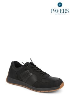 Pavers Black Pavers  Lace-Up Trainers (E14522) | OMR26