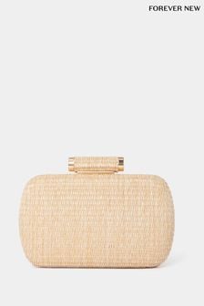 Forever New Natural Brynn Weave Hardcase Clutch (E14796) | €44