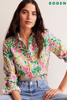 Boden Sienna Tropical Linen Shirt