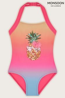 Monsoon Pink Pineapple Sequin Swimsuit (E15564) | €35 - €41