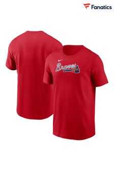 Fanatics Red Mlb Atlanta Braves Fuse Wordmark 100% Cotton T-shirt (E16515) | 42 €