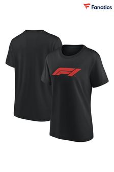 Fanatics Womens Formula 1 Essentials Logo Graphic 100% Cotton Black T-Shirt (E16763) | €35