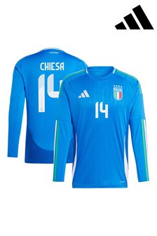 adidas Blue Long Sleeve Italy Home Shirt 2024 (E16836) | kr1,337