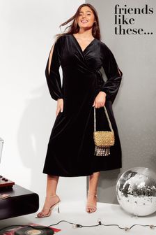 Next wrap dress black outlet