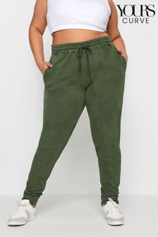 Yours Curve Green YOURS Curve Forest Green Acid Wash Joggers (E17231) | €39