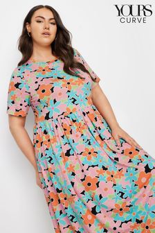 Yours Curve Multi Throw On Smock Dress (E17285) | OMR18