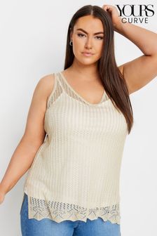 Yours Curve Gold Pointelle Vest (E17578) | €33