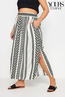 Yours Curve White Aztec Print Maxi Skirt (E17583) | BGN 110