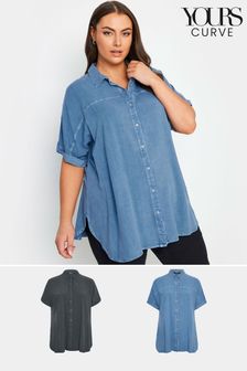 Yours Curve Chambray Shirts 2 Pack (E17631) | €59