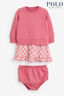 Baby girl red ralph lauren dress best sale