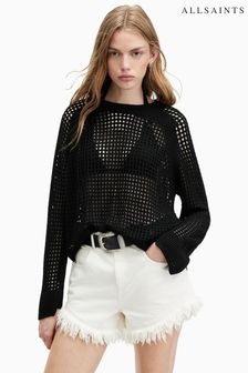 AllSaints Black Paloma Crew Neck Jumpers (E18122) | $238