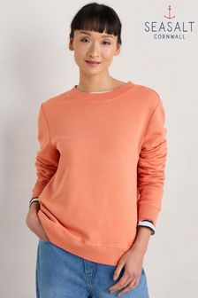 Seasalt Cornwall Orange Hawkmoth Organic Cotton Sweatshirt (E18213) | $99