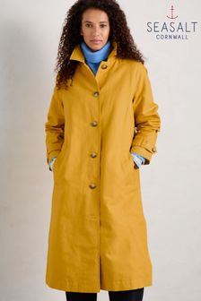 Seasalt Cornwall Yellow Petite Boscastle Cotton Coat (E18561) | LEI 908