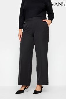 Črne hlače s širokima hlačnicama Evans Picasso (E18758) | €43