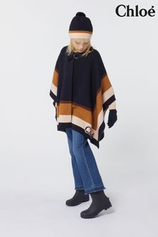 Chloé Blue Knitted Logo Poncho Cape (E18948) | 14 877 ₴ - 16 879 ₴