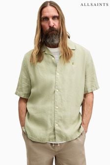 AllSaints Green Audley Shortsleeve Shirt (E19189) | kr1,545