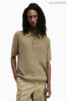 AllSaints Green Miller Shortsleeve Polo Shirt (E19194) | kr1,675