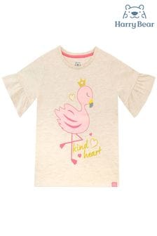 Harry Bear Cream Flamingo T-Shirt (E19308) | $17