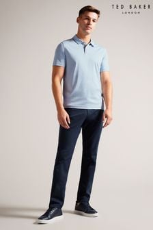 Ted Baker Sky Blue Slim Zeiter Soft Touch Polo Shirt (E19328) | 350 QAR