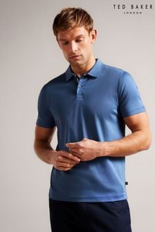 Stahlblau - Ted Baker Zeiter Weiches Polo-Shirt in schmaler Passform (E19331) | 100 €