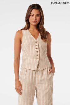 Forever New Linen Blend Imogen Waistcoat (E19524) | kr1 100