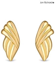 Jon Richard Gold Tone Vintage Inspired Fan Earrings (E19849) | HK$185